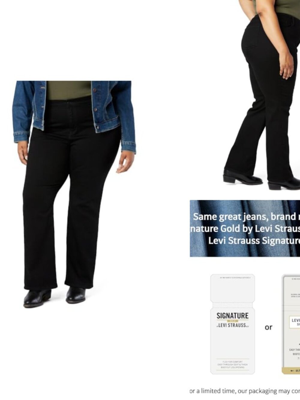 Women's Plus Size Modern Bootcut Stretch Jeans - 5 Pocket Cotton Blend